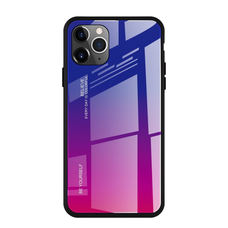 Lacné Kryty | Sklenený kryt Gradient glass modro-fialový – iPhone 11 Pro