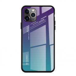 Sklenený kryt Gradient glass fialovo-modrý – iPhone 11 Pro Max