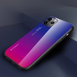 Sklenený kryt Gradient glass modro-fialový – iPhone 11 Pro Max