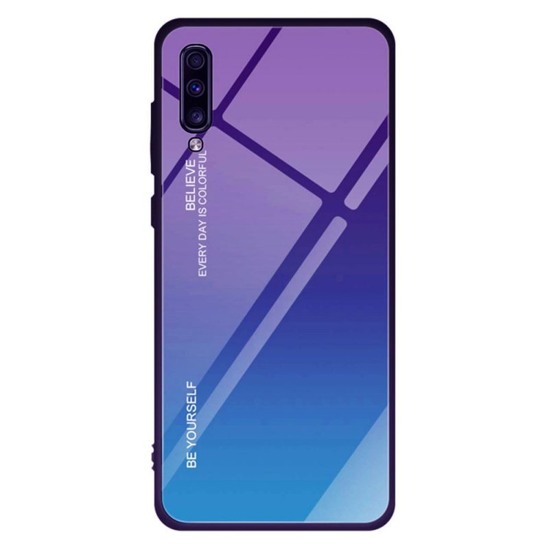 Lacné Kryty | Sklenený kryt Gradient glass fialovo-modrý – Samsung Galaxy A50