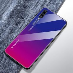 Lacné Kryty | Sklenený kryt Gradient glass modro-fialový – Samsung Galaxy A50 | Lacné Kryty