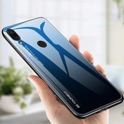 Lacné Kryty | Sklenený kryt Gradient glass modro-čierny – Xiaomi Redmi Note 7 | Lacné Kryty