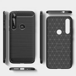 Lacné Kryty | Zadný kryt Carbon čierny – Motorola One Macro | Lacné Kryty