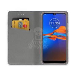 Lacné Kryty | Knižkové puzdro Smart Case Book zlaté – Motorola Moto E6 Plus | Lacné Kryty