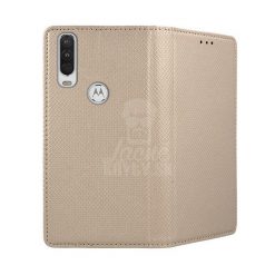 Lacné Kryty | Knižkové puzdro Smart Case Book zlaté – Motorola One Action | Lacné Kryty