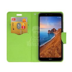 Peňaženkové puzdro Fancy Book modro-limetkové – Xiaomi Redmi 7A | Lacné Kryty Lacné Kryty | Peňaženkové puzdro Fancy Book modro-limetkové – Xiaomi Redmi 7A | Lacné Kryty