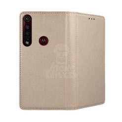 Lacné Kryty | Knižkové puzdro Smart Case Book zlaté – Motorola Moto G8 Plus | Lacné Kryty