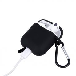 Puzdro Silicone Hook AirPods čierne – Apple AirPods