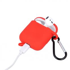 Lacné Kryty | Puzdro Silicone Hook AirPods červené – Apple AirPods | Lacné Kryty