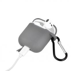 Lacné Kryty | Puzdro Silicone Hook AirPods sivé – Apple AirPods | Lacné Kryty