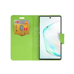 Lacné Kryty | Peňaženkové puzdro Fancy Book modro-limetkové – Samsung Galaxy S20 Plus (S20+) | Lacné Kryty