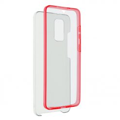Puzdro 360 Full Cover transparentno-červené – Samsung Galaxy S20