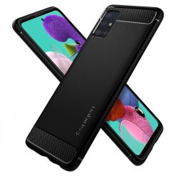 Zadný kryt Spigen Rugged Armor matný čierny – Samsung Galaxy A51 | Lacné Kryty Lacné Kryty | Zadný kryt Spigen Rugged Armor matný čierny – Samsung Galaxy A51 | Lacné Kryty