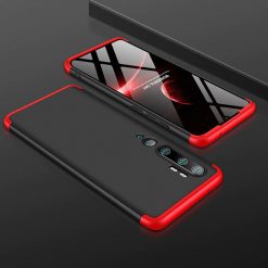 Lacné Kryty | Obojstranné puzdro 360 Full body protection červeno-čierne – Xiaomi Mi Note 10 / Mi Note 10 Pro | Lacné Kryty
