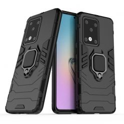 Odolný kryt Ring Armor čierny – Samsung Galaxy S20 Ultra