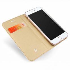 Lacné Kryty | Peňaženkové puzdro Dux Ducis Skin Pro zlaté – Apple iPhone 7 / iPhone 8 / iPhone SE 2020 / iPhone SE 2022 | Lacné Kryty