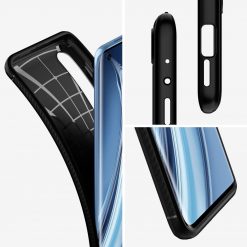 Lacné Kryty | Zadný kryt Spigen Rugged Armor matný čierny – Xiaomi Mi 10 / Mi 10 Pro | Lacné Kryty
