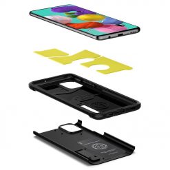 Lacné Kryty | Zadný kryt Spigen Tough Armor čierny – Samsung Galaxy A71 | Lacné Kryty