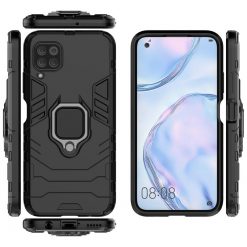 Lacné Kryty | Odolný kryt Ring Armor čierny – Huawei P40 Lite | Lacné Kryty