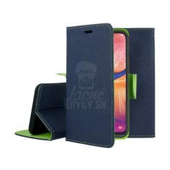 Peňaženkové puzdro Fancy Book modro-limetkové – Samsung Galaxy A20e