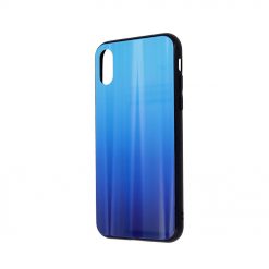 Sklenený kryt Aurora glass light modrý – iPhone X / Xs