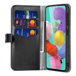Lacné Kryty | Peňaženkové puzdro Dux Ducis Kado čierne – Samsung Galaxy A51 | Lacné Kryty