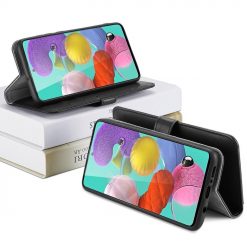 Lacné Kryty | Peňaženkové puzdro Dux Ducis Kado čierne – Samsung Galaxy A51 | Lacné Kryty