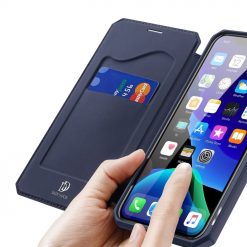 Lacné Kryty | Peňaženkové puzdro Dux Ducis Skin X modré – iPhone 11 Pro | Lacné Kryty