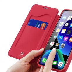Lacné Kryty | Peňaženkové puzdro Dux Ducis Skin X červené – iPhone 11 Pro | Lacné Kryty