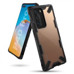 Odolný kryt Ringke Fusion X transparentno-čierny – Huawei P40 Pro