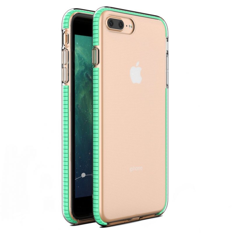 Lacné Kryty | Transparentný kryt Spring Case 1mm mätový rám – iPhone 7 Plus / iPhone 8 Plus