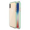 Lacné Kryty | Transparentný kryt Spring Case 1mm bledoružový rám – iPhone X / iPhone Xs | Lacné Kryty
