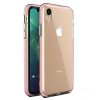 Lacné Kryty | Transparentný kryt Spring Case 1mm ružový rám – iPhone Xr | Lacné Kryty