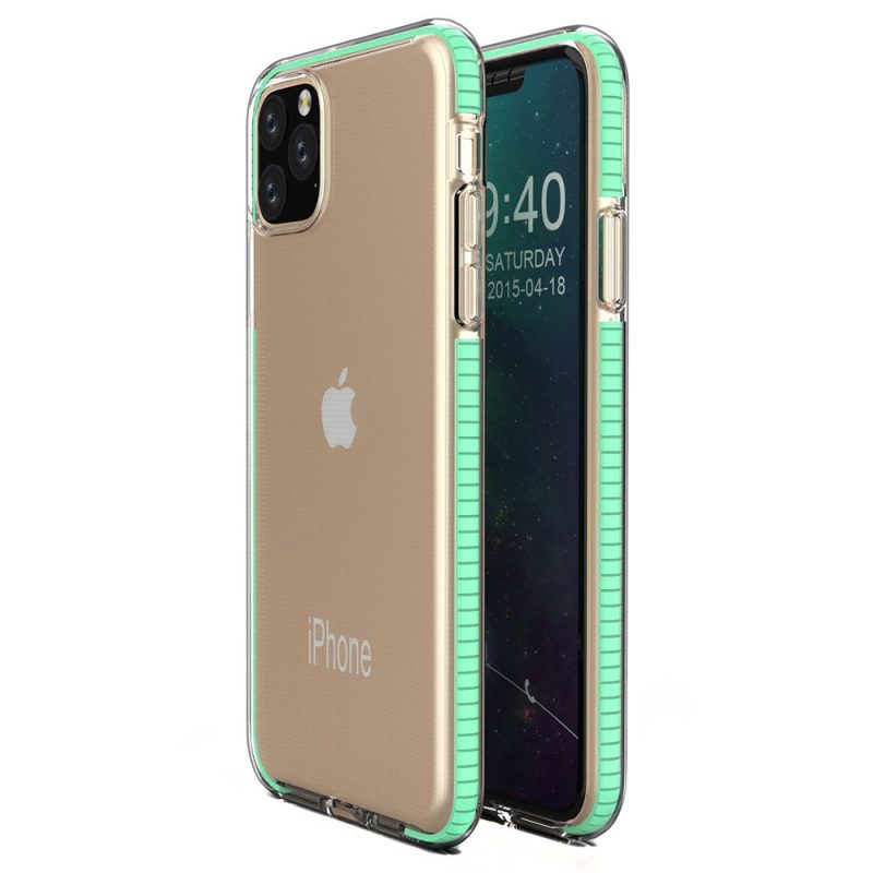 Lacné Kryty | Transparentný kryt Spring Case 1mm mätový rám – iPhone 11 Pro