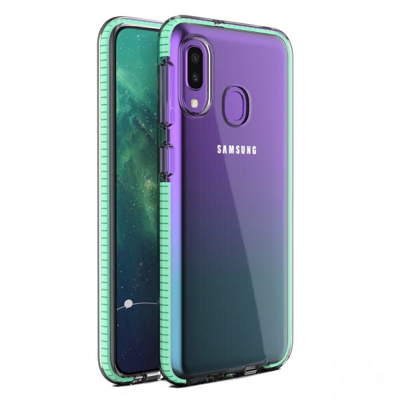 Lacné Kryty | Transparentný kryt Spring Case 1mm mätový rám – Samsung Galaxy A20e