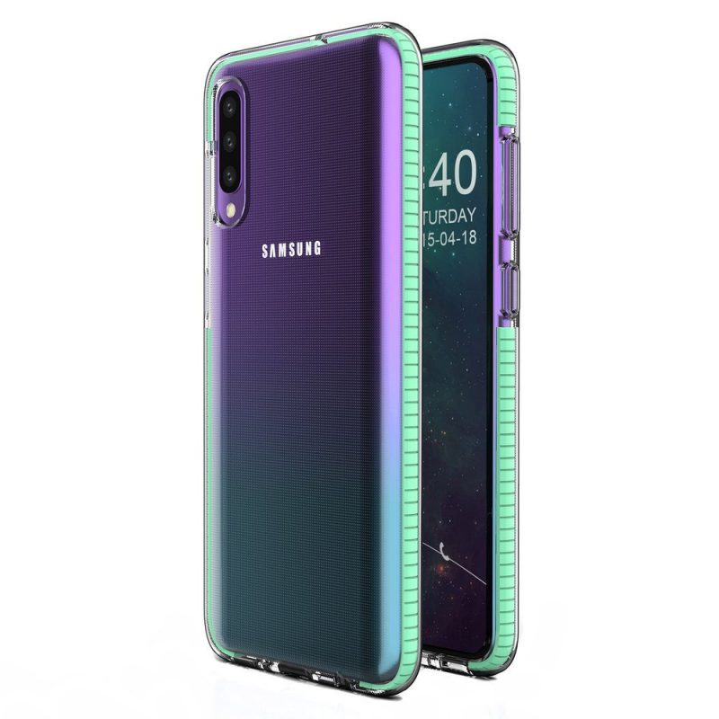 Lacné Kryty | Transparentný kryt Spring Case 1mm mätový rám – Samsung Galaxy A30s / A50