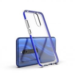 Lacné Kryty | Transparentný kryt Spring Case 1mm modrý rám – Huawei Mate 20 Lite | Lacné Kryty