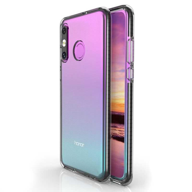 Lacné Kryty | Transparentný kryt Spring Case 1mm čierny rám – Huawei P30 Lite