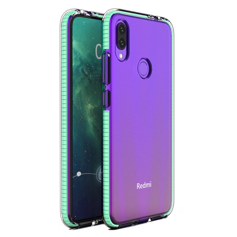 Lacné Kryty | Transparentný kryt Spring Case 1mm mätový rám – Xiaomi Redmi Note 7