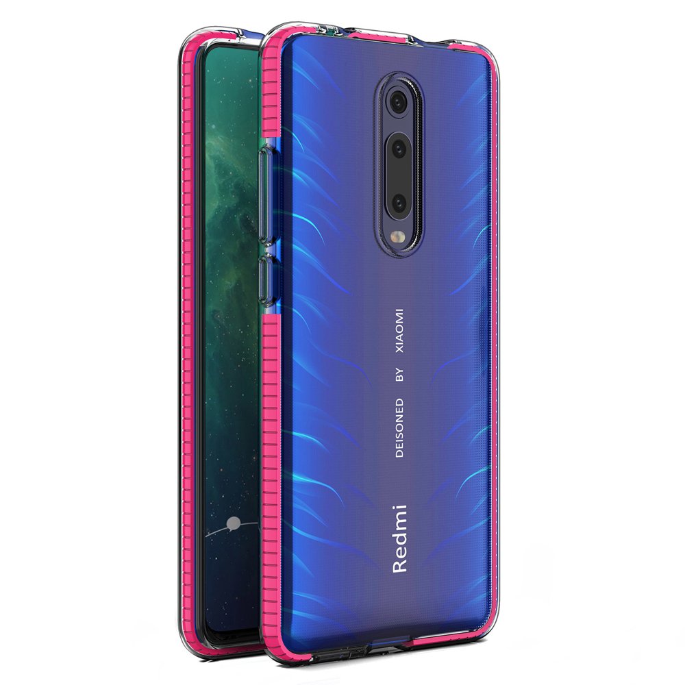 Transparentný kryt Spring Case 1mm ružový rám – Xiaomi Mi 9T / Mi 9T Pro | Lacné Kryty Lacné Kryty | Transparentný kryt Spring Case 1mm ružový rám – Xiaomi Mi 9T / Mi 9T Pro | Lacné Kryty