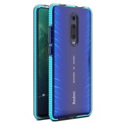 Lacné Kryty | Transparentný kryt Spring Case 1mm bledomodrý rám – Xiaomi Mi 9T / Mi 9T Pro | Lacné Kryty