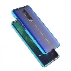 Lacné Kryty | Transparentný kryt Spring Case 1mm bledomodrý rám – Xiaomi Mi 9T / Mi 9T Pro | Lacné Kryty