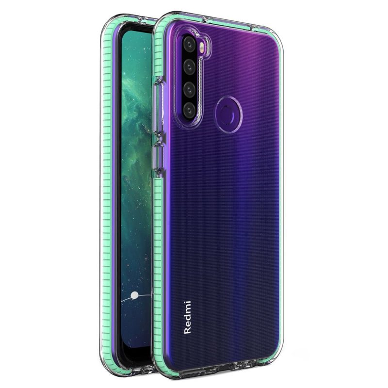 Lacné Kryty | Transparentný kryt Spring Case 1mm mätový rám – Xiaomi Redmi Note 8T