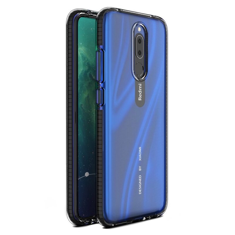 Lacné Kryty | Transparentný kryt Spring Case 1mm čierny rám – Xiaomi Redmi 8 / Redmi 8A