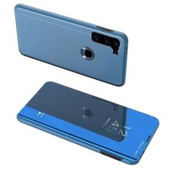 Priehľadný kryt Clear View Case modrý – Motorola Moto G8 Power