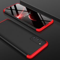 Lacné Kryty | Obojstranné puzdro 360 Full body protection červeno-čierne – Samsung Galaxy S20 | Lacné Kryty