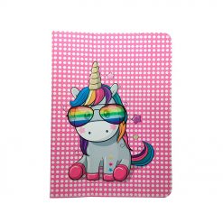 Univerzálne knižkové puzdro Rainbow Unicorn pre tablet so 7 - 8 palcovým displejom