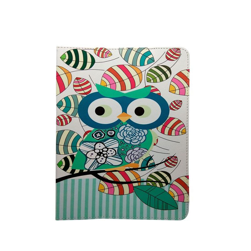Lacné Kryty | Univerzálne knižkové puzdro Green Owl pre tablet so 9 - 10 palcovým displejom