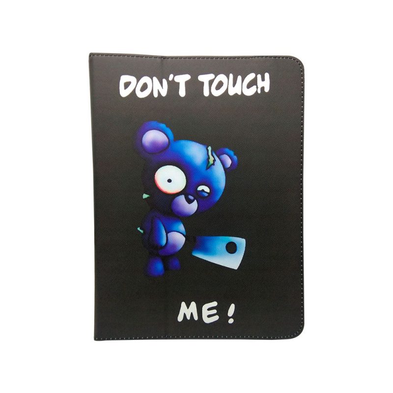 Lacné Kryty | Univerzálne knižkové puzdro Don't touch me! Bear for tablet pre tablet so 7 - 8 palcovým displejom