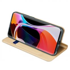 Lacné Kryty | Peňaženkové puzdro Dux Ducis Skin Pro zlaté – Xiaomi Mi 10 / Mi 10 Pro | Lacné Kryty